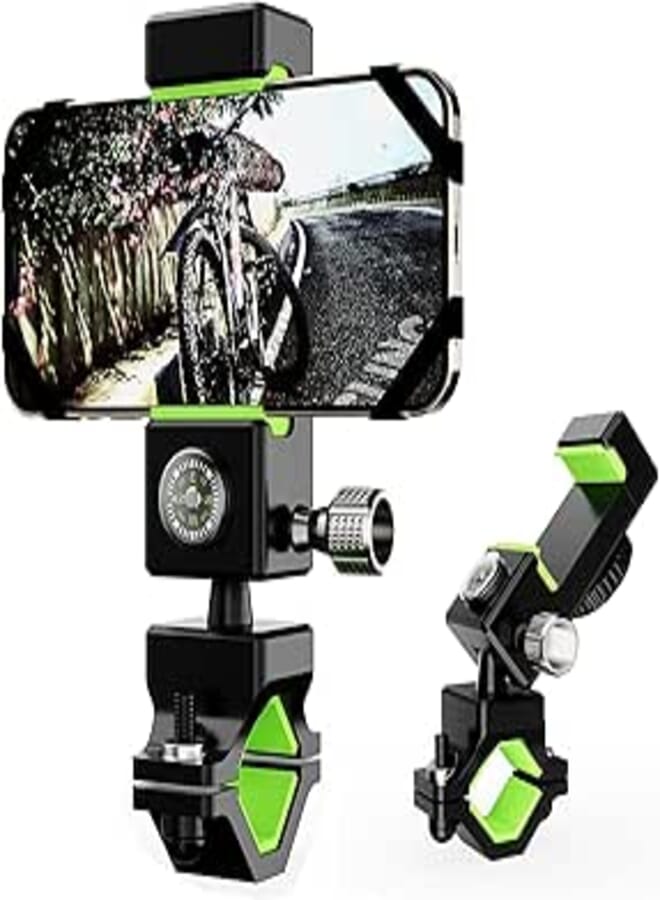 MAKINGTEC Bike Phone Mount, Bicycle & Motorcycle Handlebar Cell Phone Holder, Mountain & Road Bicycle Handlebar Holder, Universal with 360° Fit for iPhone and more 4.7" - 6.8" Cellphone